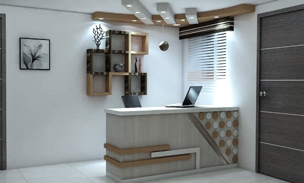 office reception interior designers decorator kolkata